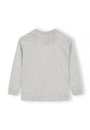 Boys 4 pack long sleeve t shirt with chest embroidery 2-14y grey, lightweight grey fabric, perfect for casual wear and layering.