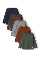 5 pack koszulek z długim rękawem i nadrukami