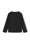 Boys 5 pack round neck long sleeve t shirts with prints 2-14y grey, soft black fabric, regular fit for comfort.