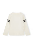 Boys 5 pack round neck long sleeve t shirts with prints 2-14y grey featuring a plain back design with black striped sleeves. Soft fabric provides comfort.