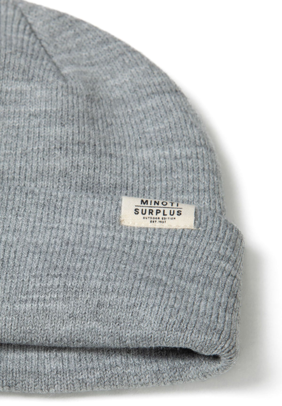 Black, pink and grey beanies, grey label detail.
