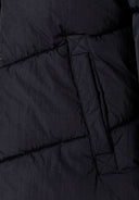 Długa pikowana kurtka zimowa z kapturem