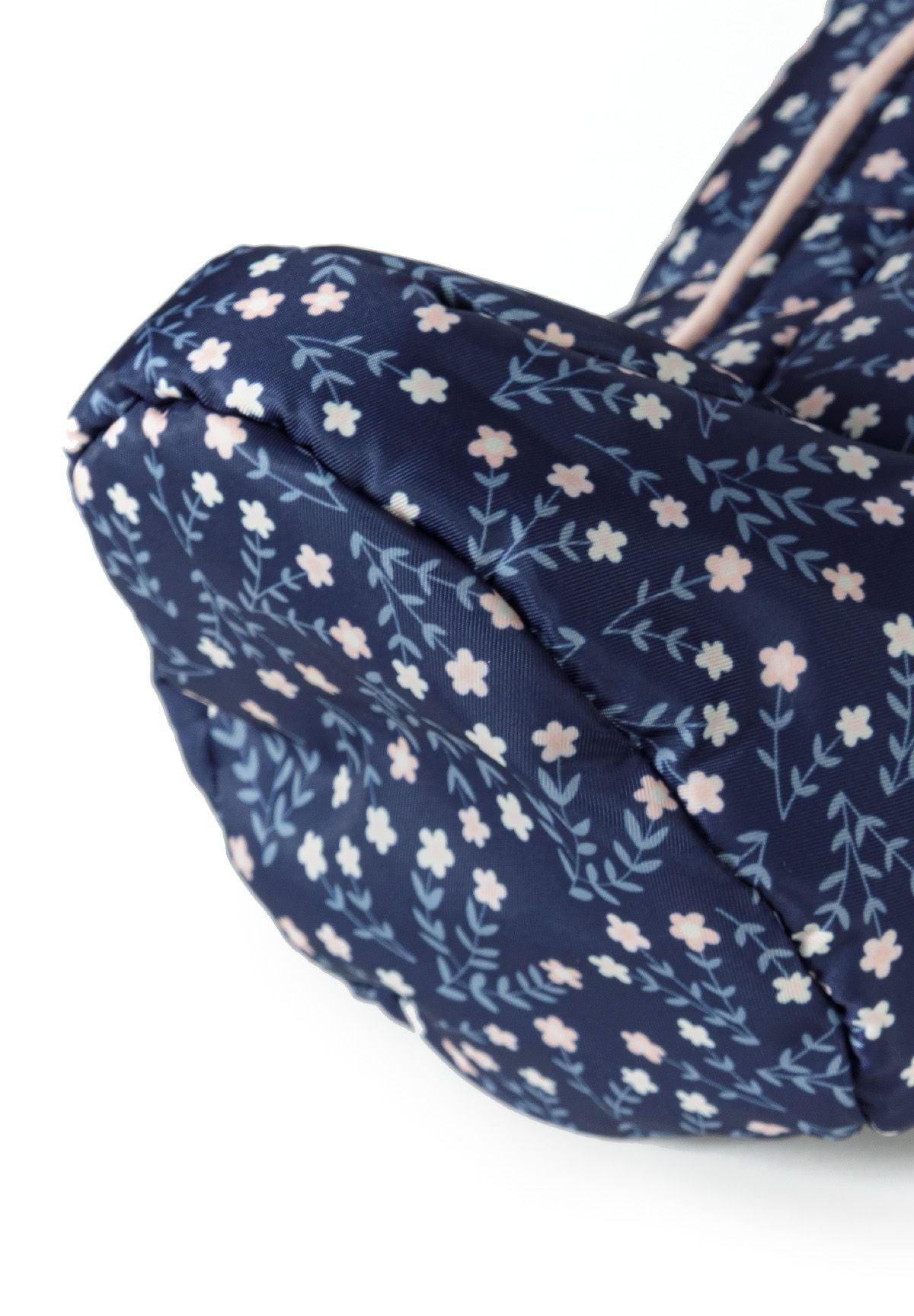 Navy padded pramsuit, foot underside.