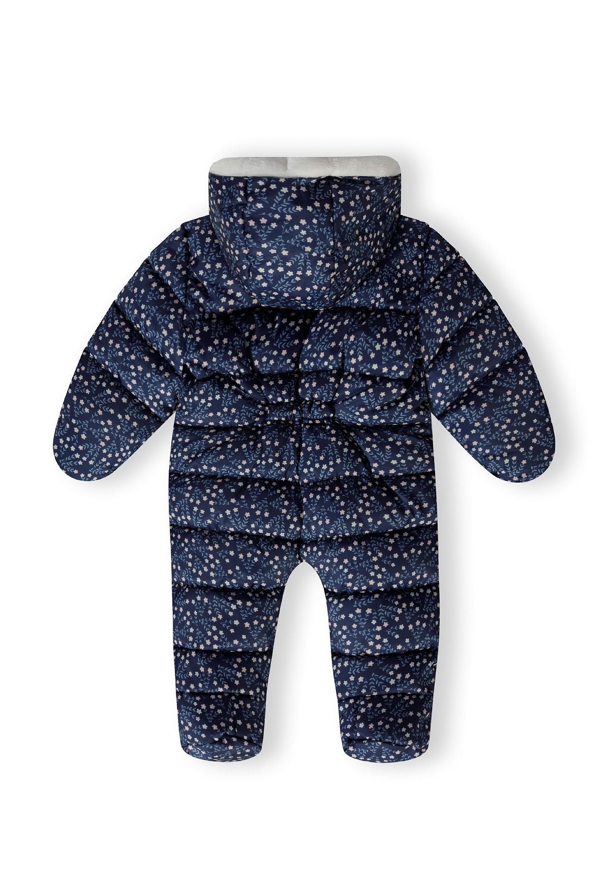 Navy padded pramsuit, back.