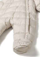 Zimowy kombinezon niemowlęcy z kapturem, podwójnym zapięciem i rękawiczkami