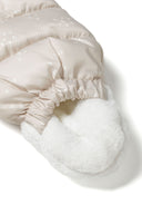 Zimowy kombinezon niemowlęcy z kapturem, podwójnym zapięciem i rękawiczkami