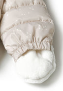 Zimowy kombinezon niemowlęcy z kapturem, podwójnym zapięciem i rękawiczkami