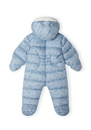 Zimowy kombinezon niemowlęcy z kapturem, podwójnym zapięciem i rękawiczkami