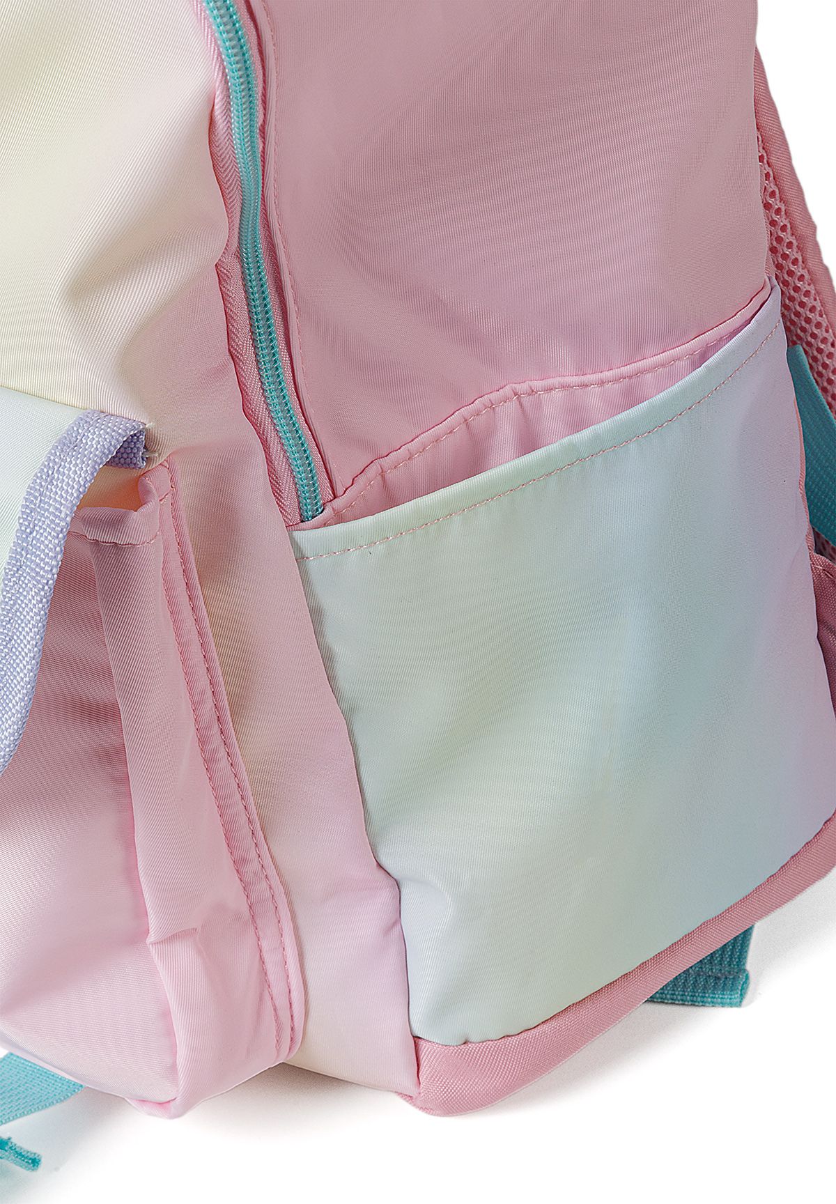 Girls' multicolour ombre backpack with a buckled flap pocket – Minoti 32BAG150, 6