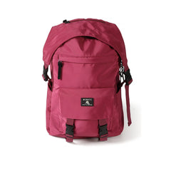 Backpack with front pockets in burgundy