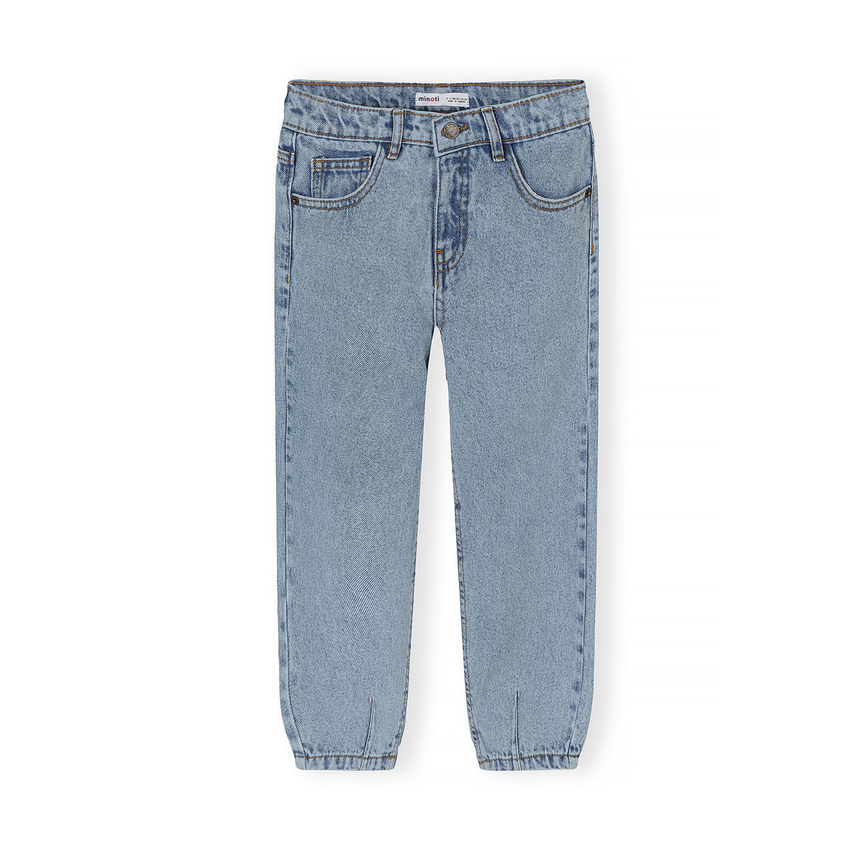 Girls' barrel-leg jeans in light blue — complete product view for square Shop card