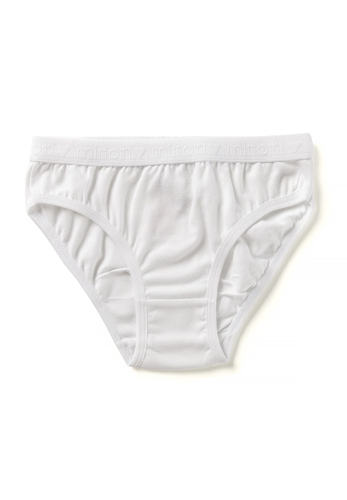 Roze en wit bloemen- en gestreept meisjesonderbroekje (7-pack), wit exemplaar, voorkant.
