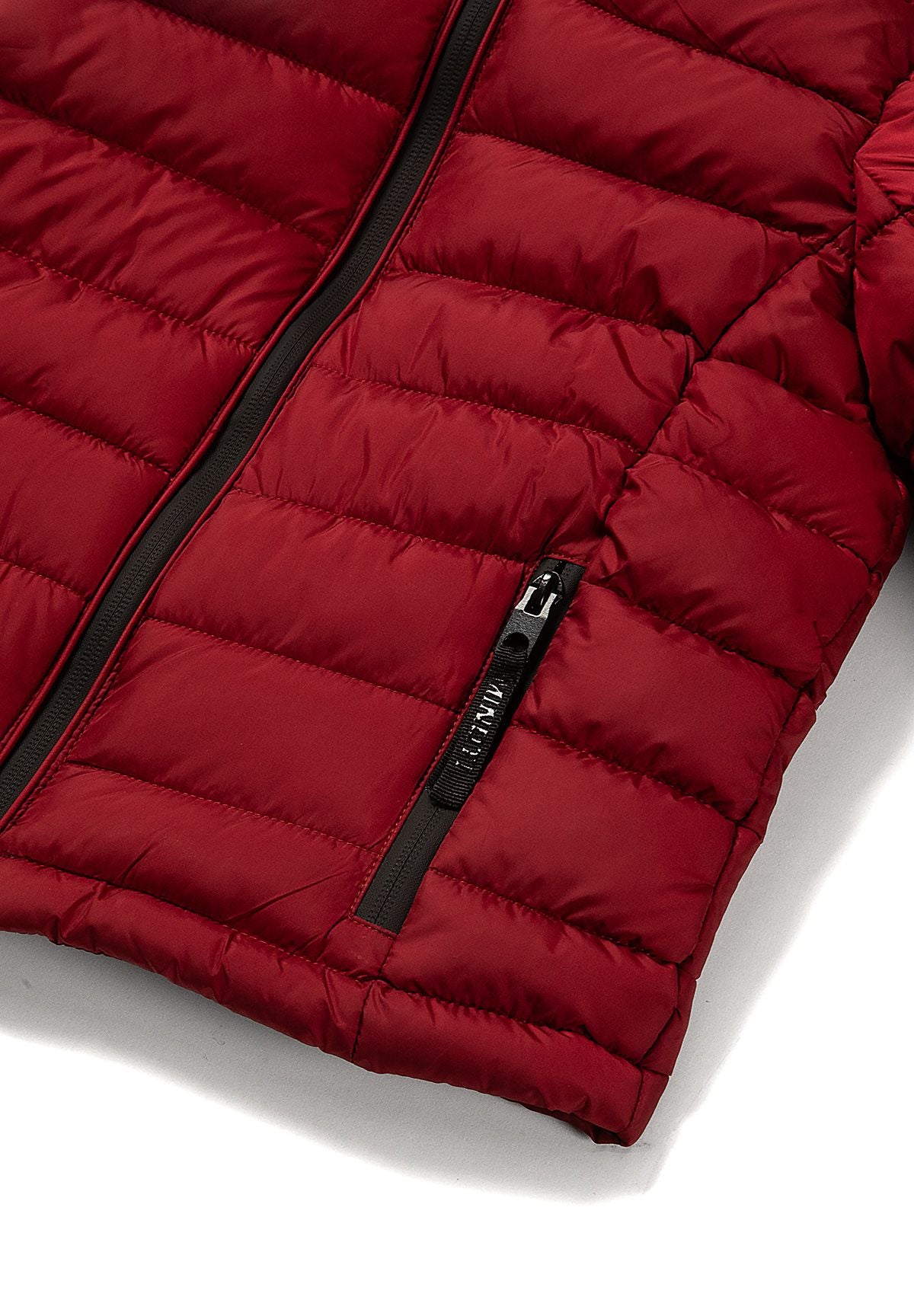 Boys' red puffer jacket, quilted with a drawcord hood – Minoti 33COAT252, 8