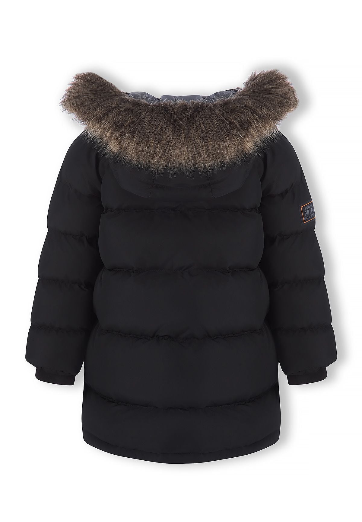 Boys' black parka jacket with detachable faux fur hood – Minoti 33COAT280, 6