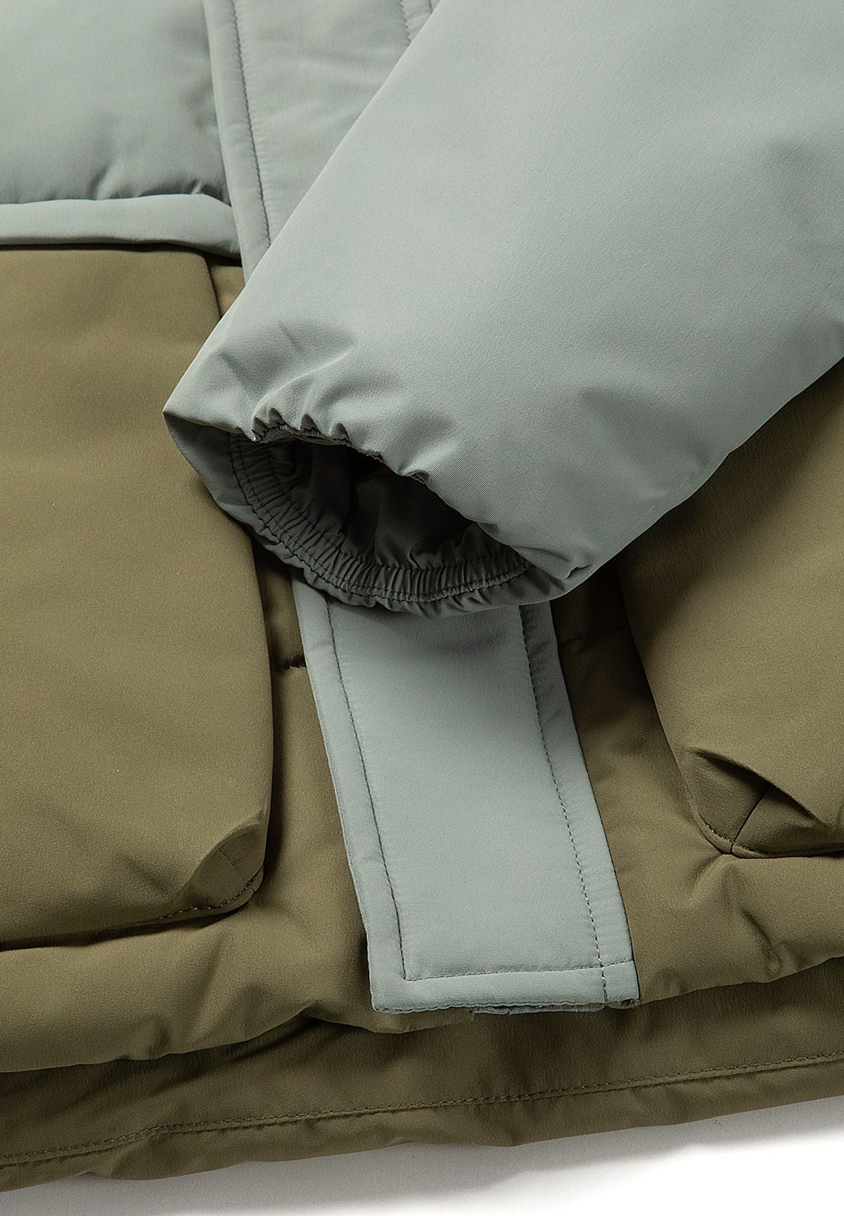 Quilted Parka, faux fur hood, sage and olive – Minoti 33COAT200, 12