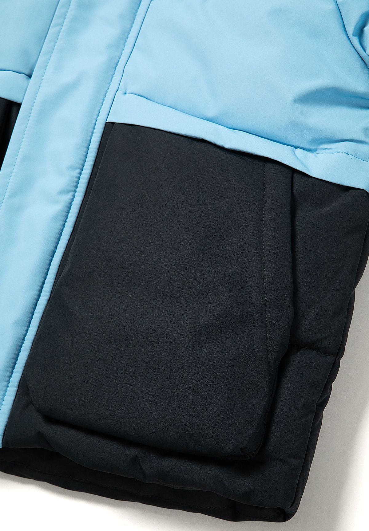 Quilted Parka, pale blue and charcoal – Minoti 33COAT202, 13