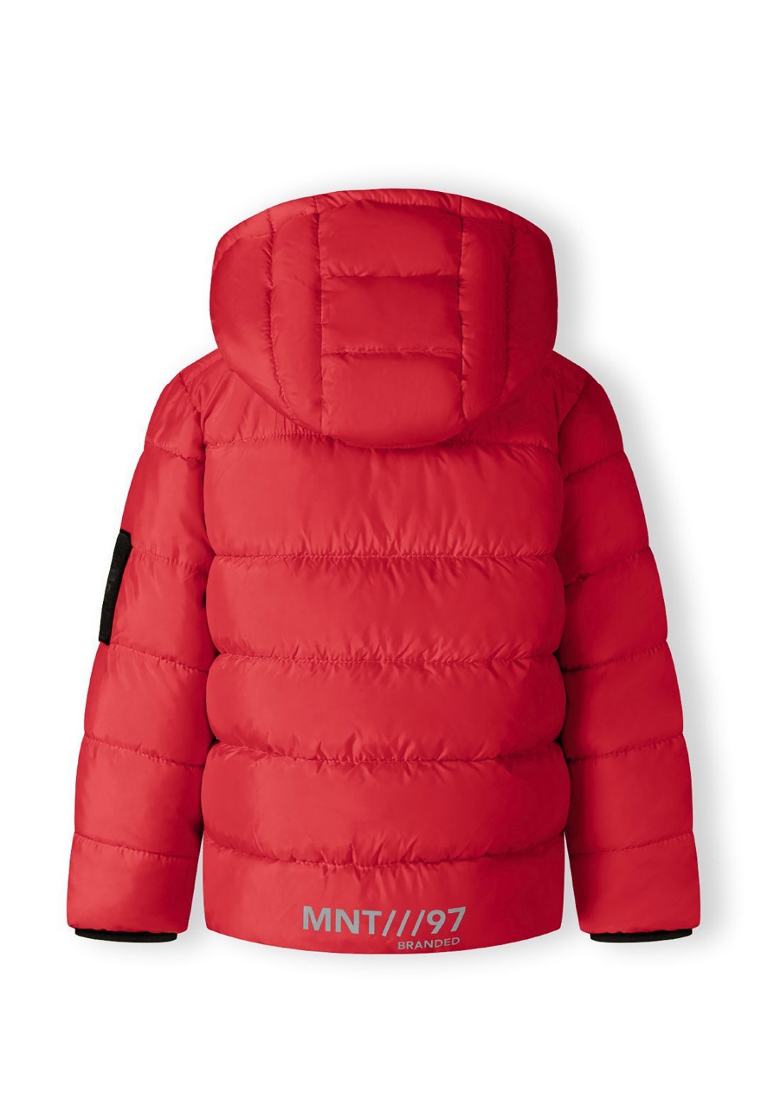Boys' red quilted puffer jacket with zipped welt pockets – Minoti 33COAT500, 4