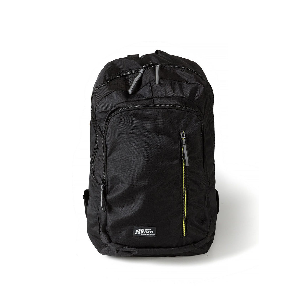 Backpack with zipped pockets in black — complete product view for square Shop card