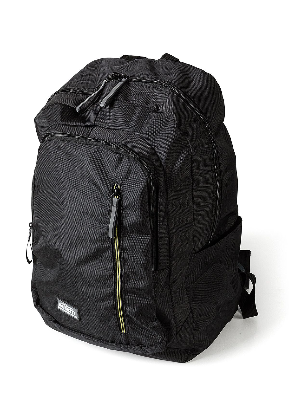 Boys' black backpack with a contrast zip and two compartments – Minoti 33BAG255, 2