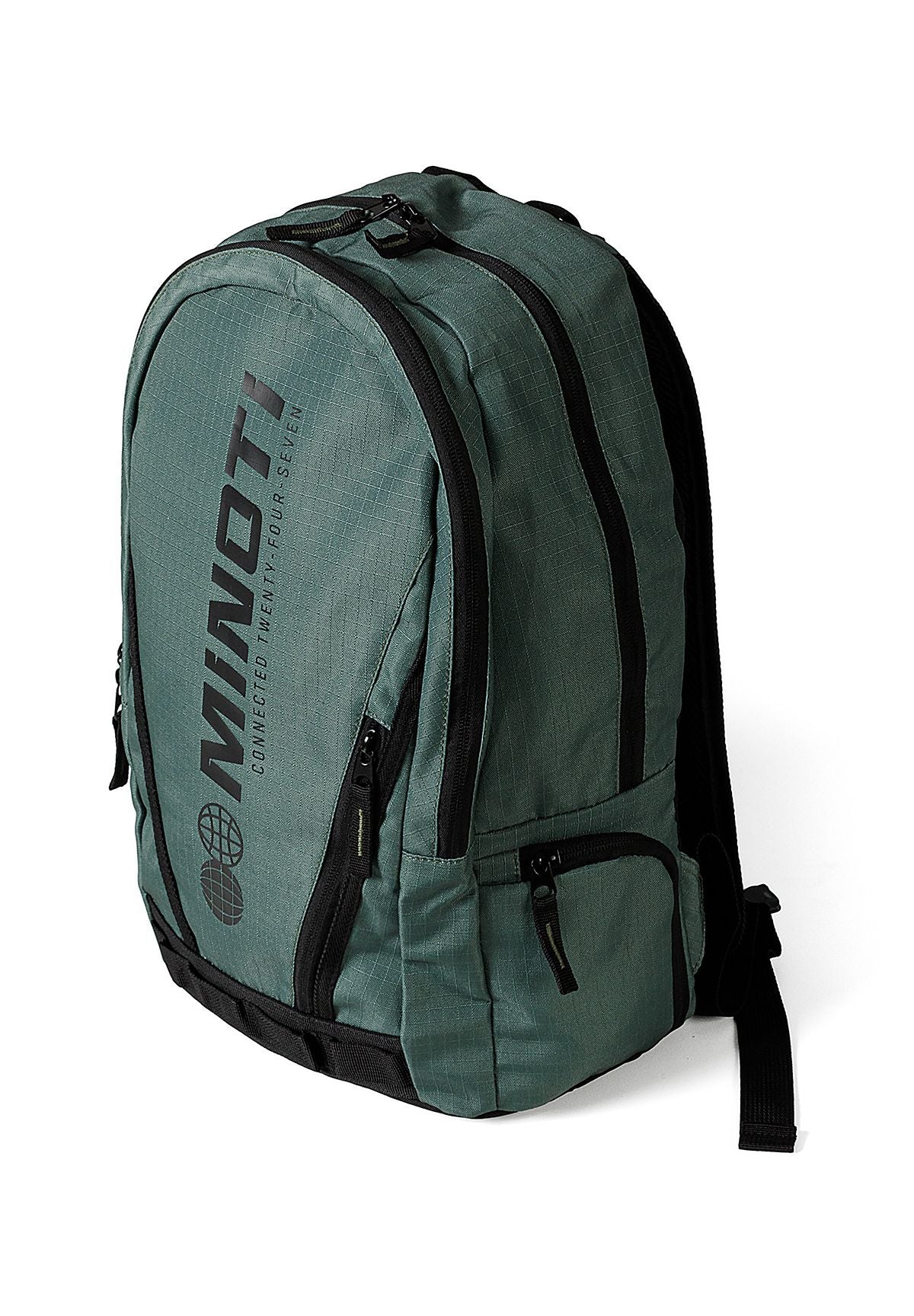 Logo Print Ripstop Backpack, dark green – Minoti 33BAG251, 2