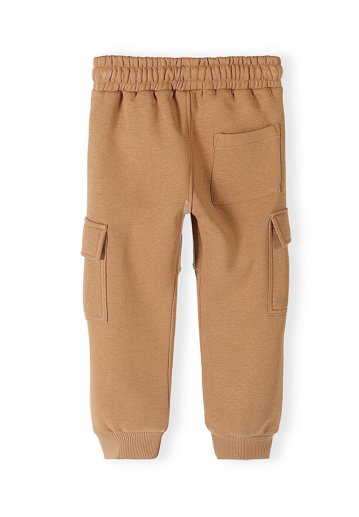 Crèmekleurig sweatshirt en cargo-joggingbroek voor jongens, cargo-joggingbroek, achterkant.