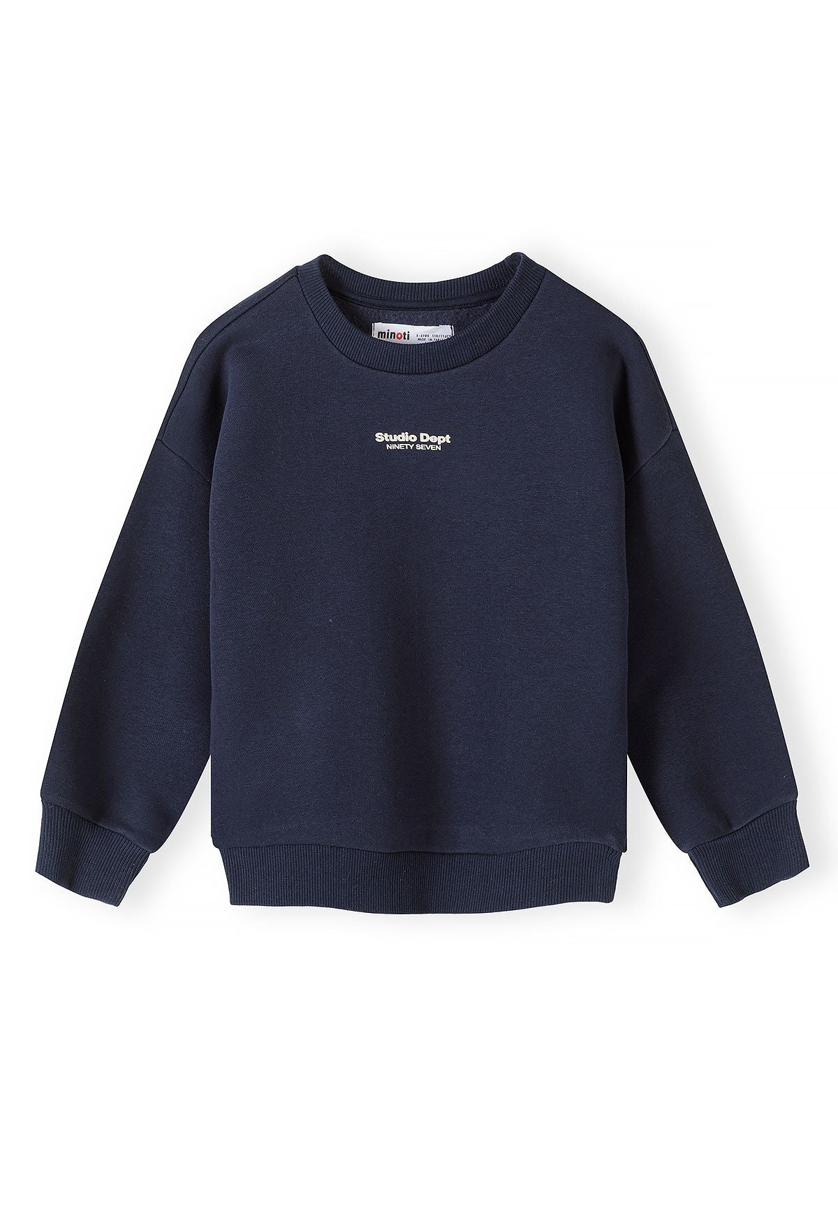 Kindersweatshirts met print in marineblauw en grijs gemêleerd (set van 2), marineblauw sweatshirt, voorkant.