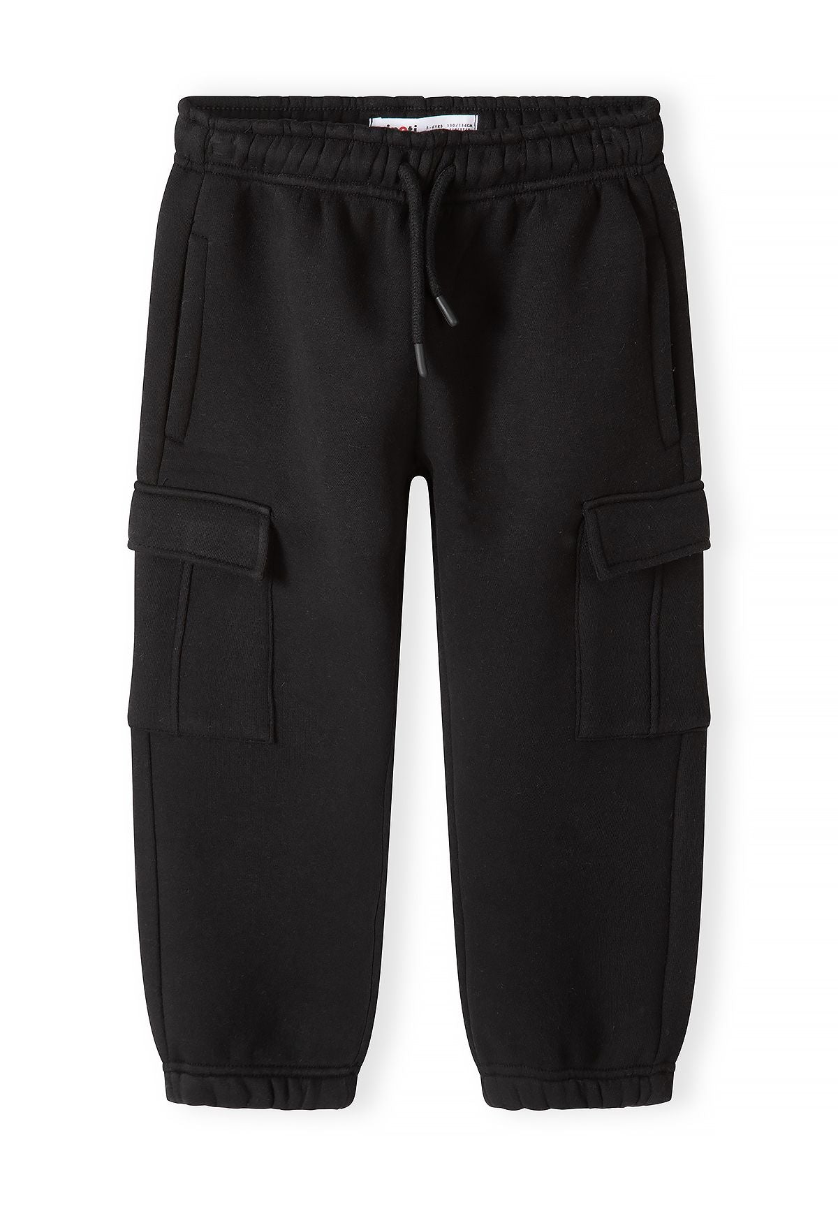 Zwarte en antracietkleurige cargo-joggingbroeken voor jongens (set van 2), zwarte joggingbroek, voorkant.