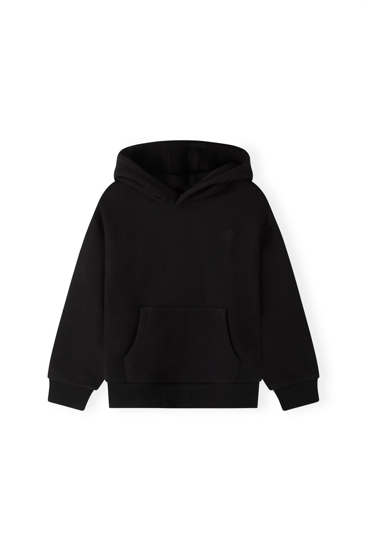 Zwarte en antracietkleurige hoodies voor jongens (set van 2), zwarte hoodie, voorkant.