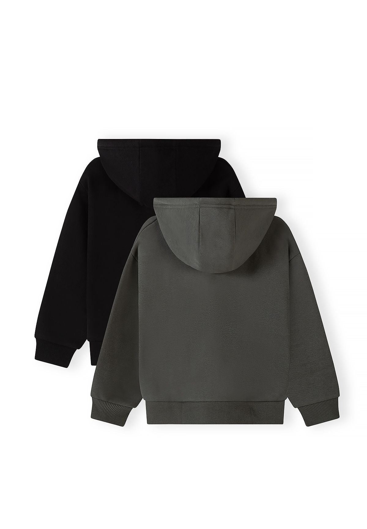Boys' hoodies, 2-pack with kangaroo pockets and rib cuffs – Minoti 33FLEECE286, 2