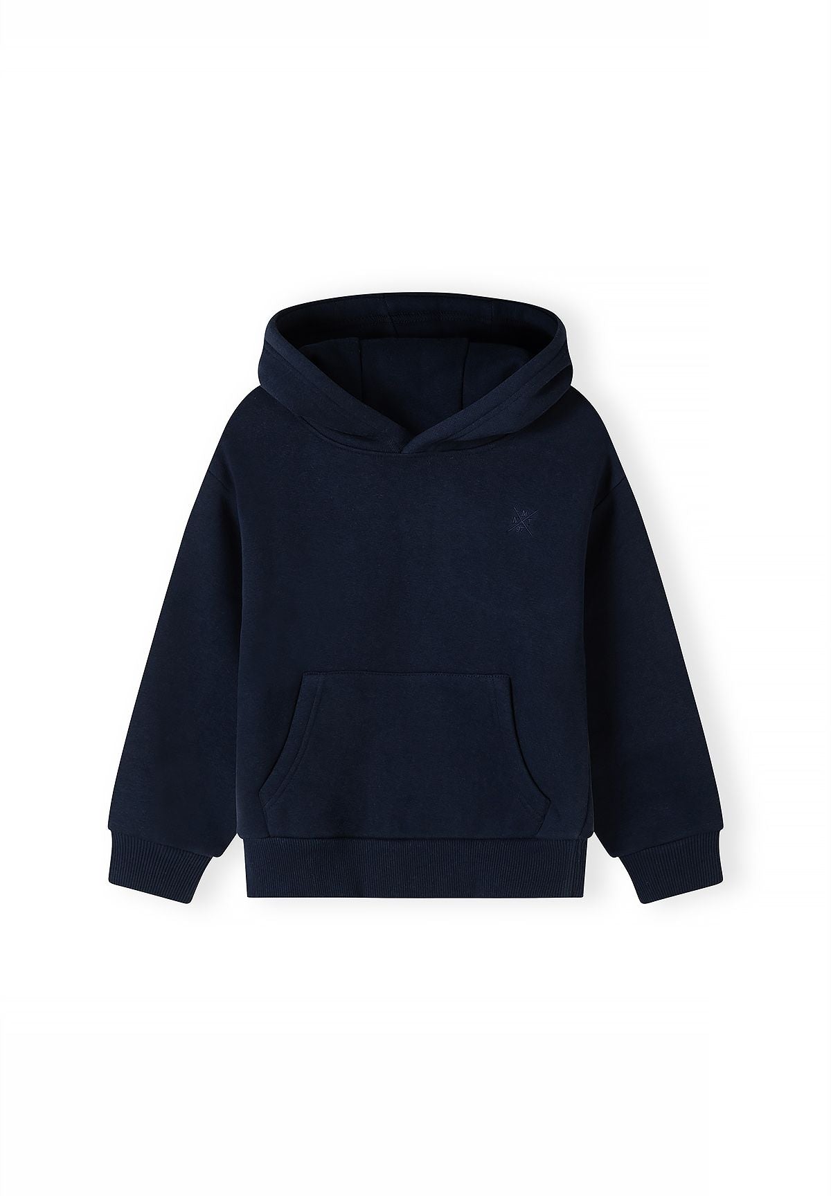 Donkerblauwe en grijze hoodies voor jongens (set van 2), donkerblauwe hoodie, voorkant.