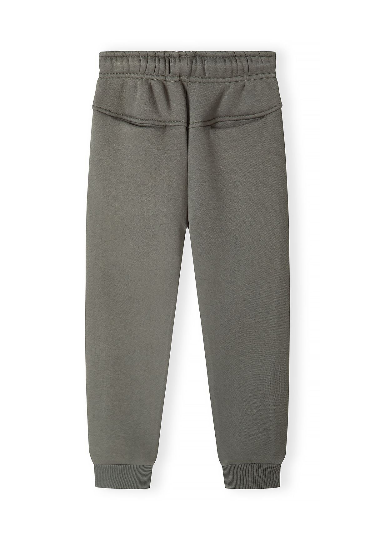 Pantaloni da jogging slim fit da bambino neri e kaki con tasche con cerniera (confezione da 2), pantaloni da jogging kaki, vista posteriore.