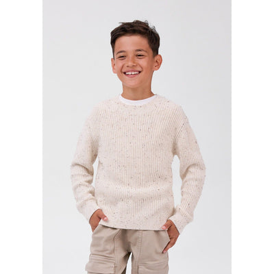 Ribbed crew neck jumper — complete product view for square Shop card