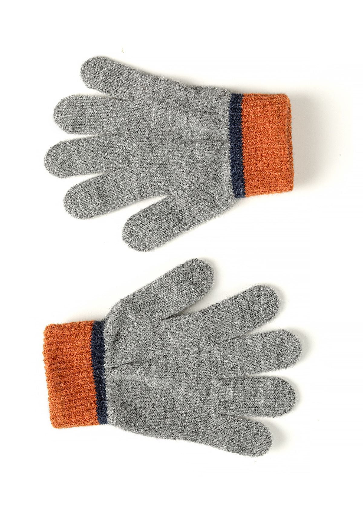 Set met een grijs gemêleerde dinosaurusmuts en handschoenen voor jongens, handschoenen.