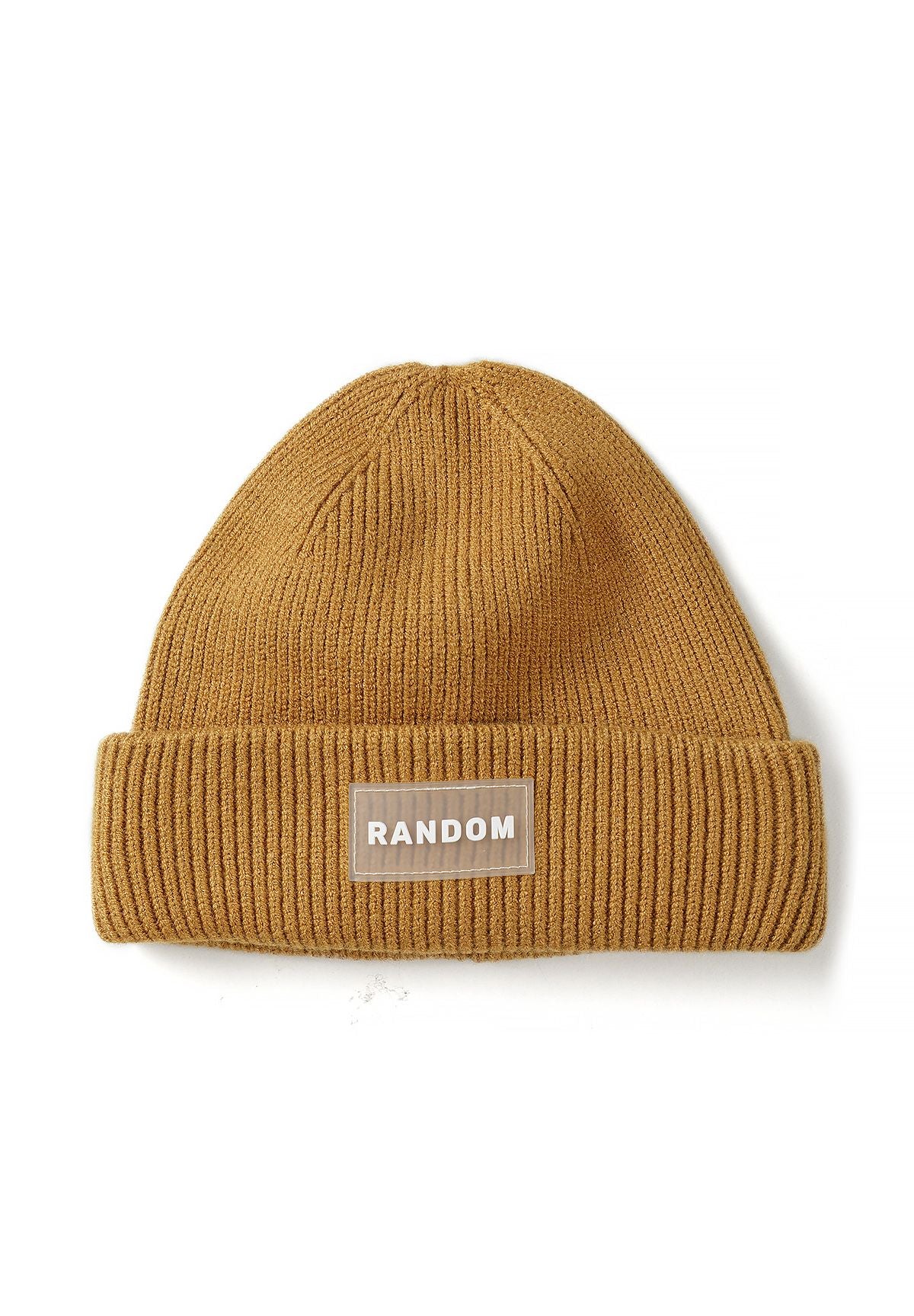 Bonnet à revers pour garçon, couleur crème et beige (lot de 2), bonnet beige.