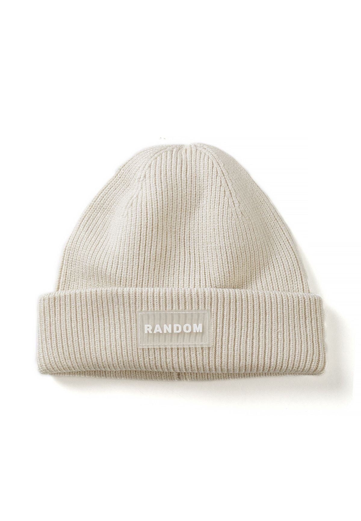Bonnet à revers pour garçon, couleur crème et beige (lot de 2), bonnet crème.