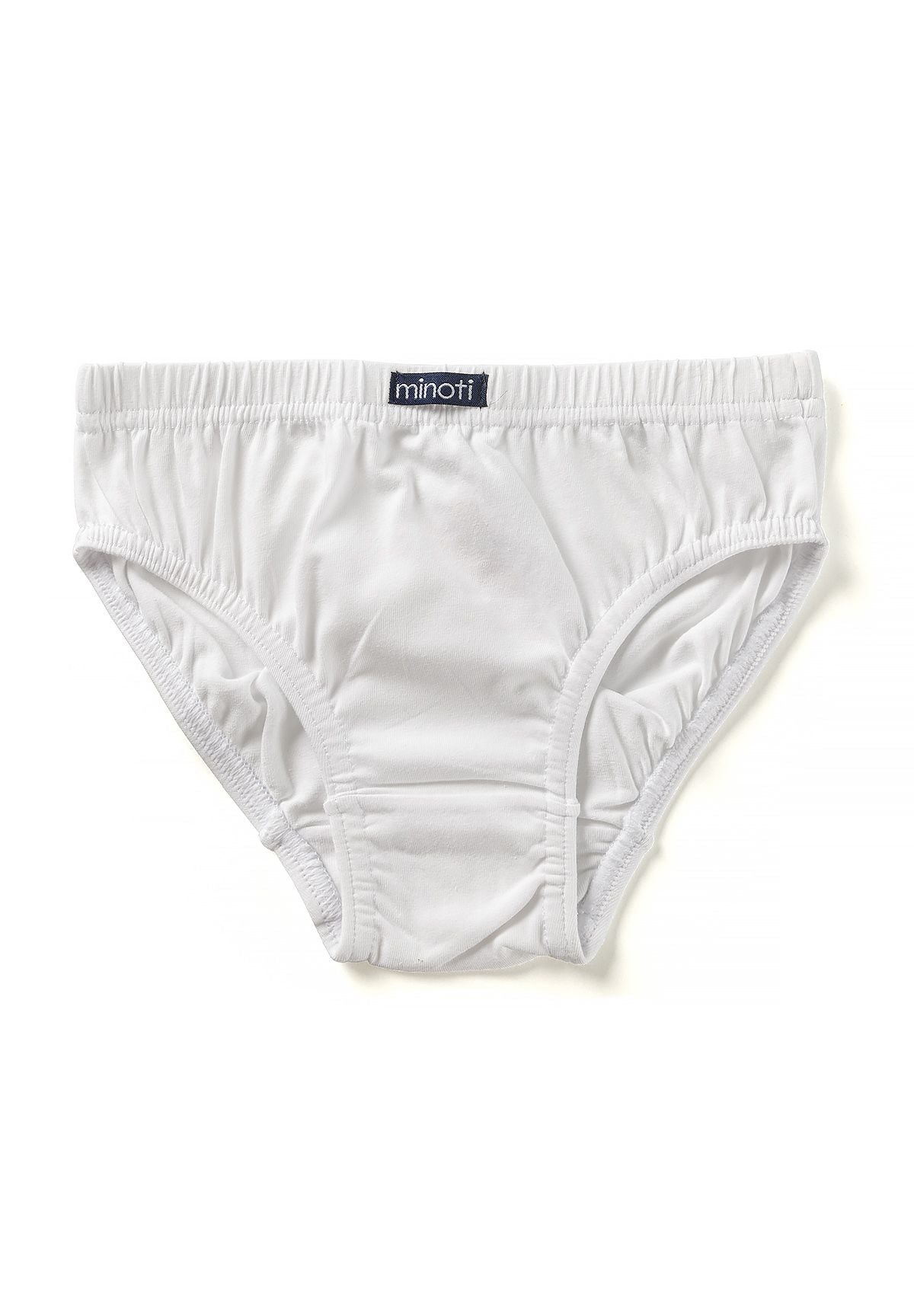 Slips pour garçons bleu marine, bleus et blancs (lot de 10), paire blanche, vue de face.