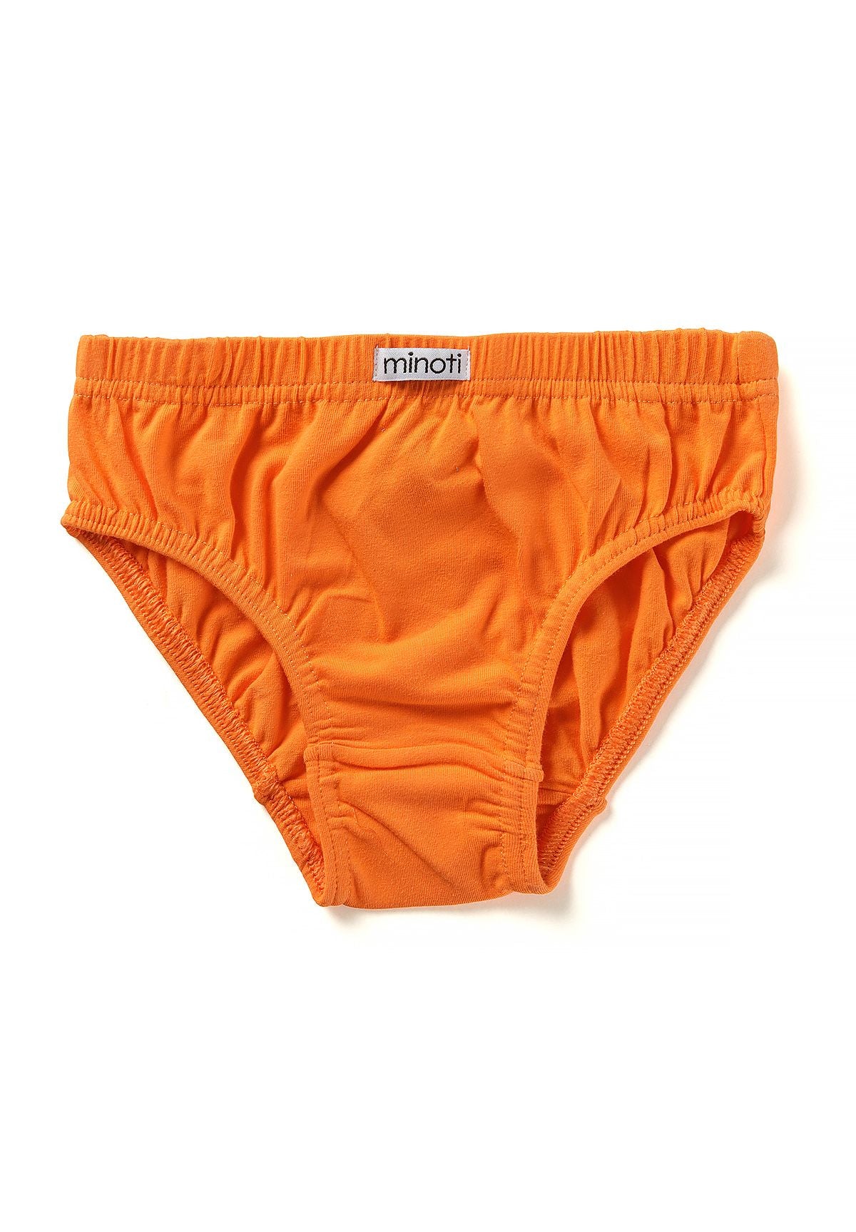 Slips imprimés pour garçons, orange, bleu et gris (lot de 5), paire orange, vue de face.