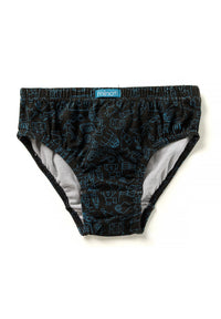 Turquoise, noir et blanc