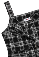 Sukienka w kratkę z krótkim suwakiem