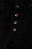 Jeansy z kieszeniami i marszczoną talią