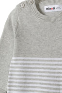 Pajacyk bez stopek w paski