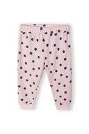 Komplet w grochy bluza z tiulem i joggery