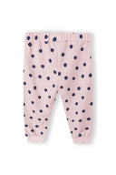 Komplet w grochy bluza z tiulem i joggery