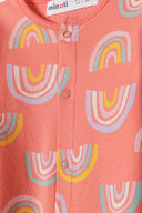 Girls salmon 2-pack sleepsuit