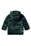 Metaliczna ocieplana kurtka z kapturem