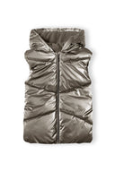 Girls beige Girls metallic padded gilet