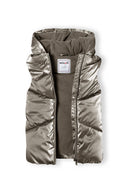 Girls beige Girls metallic padded gilet