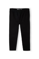 Soft black jersey leggings with elasticated waistband, made for girls aged 1-14 years. Perfect for everyday comfort and flexibility.