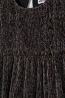 Girls brown Girls sparkle pleated party dress