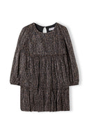 Girls brown Girls sparkle pleated party dress